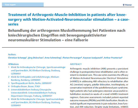 Knee pacemaker and AMI