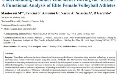 Understanding Shoulder Kinematics During the Season: A Functional Analysis of Elite Female Volleyball Athletes